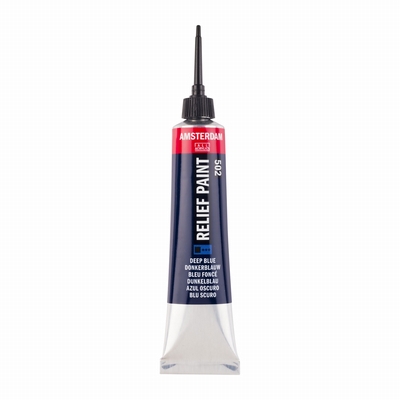 Merkloos Amsterdam reliefpaint 20ml donkerblauw