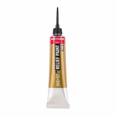 Merkloos Amsterdam reliefpaint 20ml goud