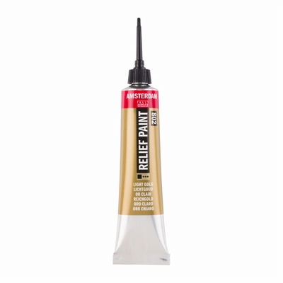 Merkloos Amsterdam reliefpaint 20ml lichtgoud