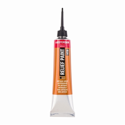 Merkloos Amsterdam reliefpaint 20ml antiekgoud