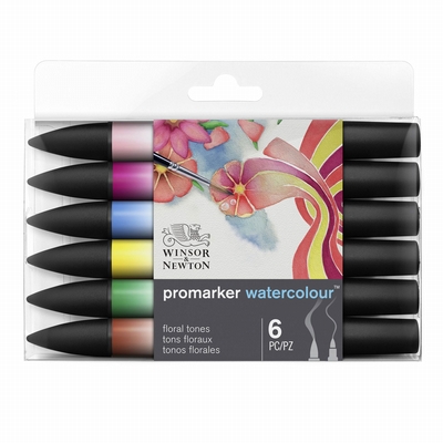 Winsor&Newton Promarker watercolour floral tones 6st.