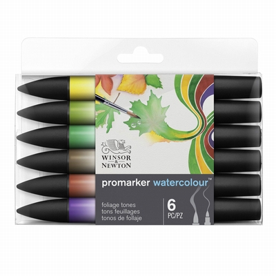 Winsor&Newton Promarker watercolour foliage tones 6st.
