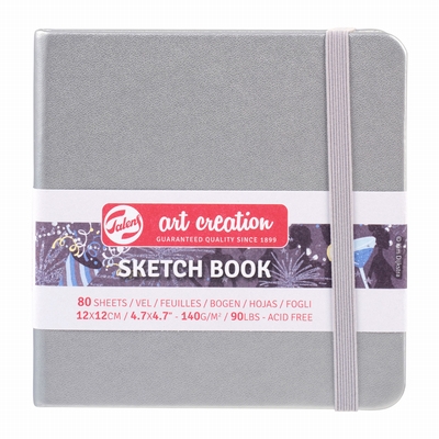 Art Creation Art Creation schetsboek zilver 12x12cm 80vel 140grs.