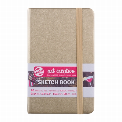 Tac Sch.Boek F.Mnt 9X14 1 Art Creation schetsboek witgoud 9X14cm 80vel 140grs.