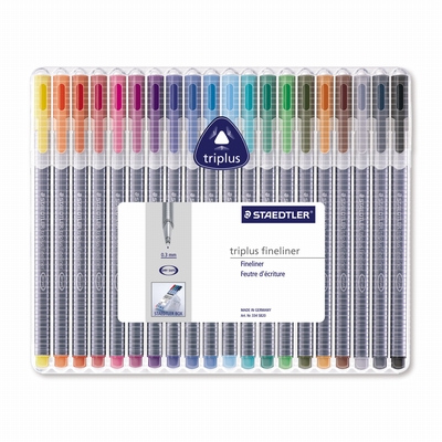 Staedtler Triplus fineliner box 20 kleuren