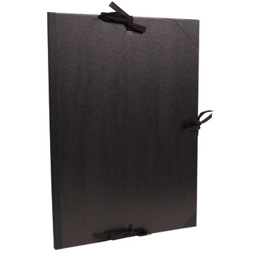 Deva Tekenmap karton 52x72 zwart met lintsluiting