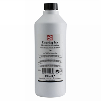 Talens Watervaste tekeninkt Talens 490ml 700 zwart