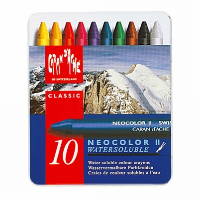 Caran dAche Aquarelkrijt Neocolor 2 blik 10st.
