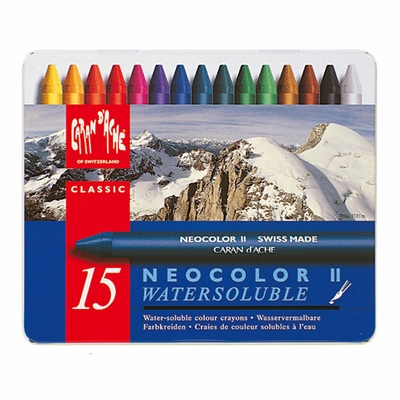 Caran dAche Aquarelkrijt Neocolor 2 blik 15st.