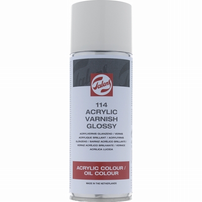 Talens Vernis voor olie- en acrylverf glans 400 ml spuitbus Talens