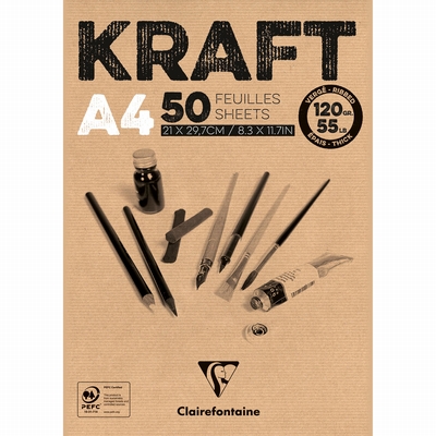 Clairefontaine Kraft A4 120gr. 50vel