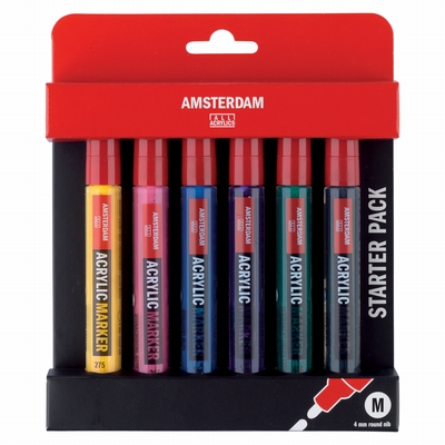 Amsterdam Marker basisset 6 x 4mm Amsterdam