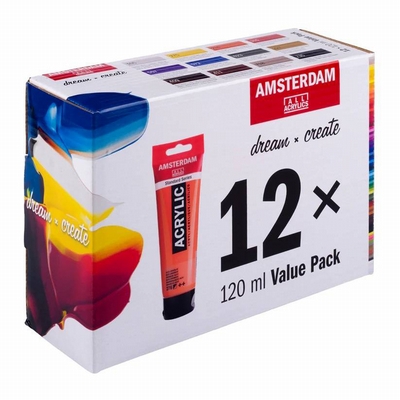 Amsterdam Amsterdam acrylverf 12 x 120ml voordeelverpakking