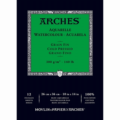 Arches Arches aquarelblok 300grs cold pressed A3 12vel