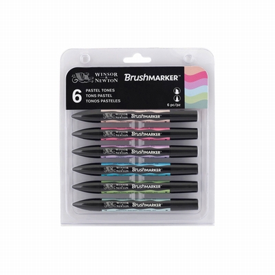 Winsor&Newton W&N Brusmarker set 6 Pastel Tones