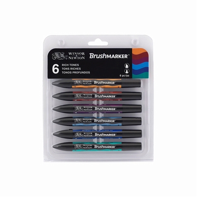 Winsor&Newton W&N Brushmarkers 6 Rich Tones