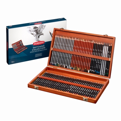 Derwent Derwent luxe houten schetskist 72 st. 