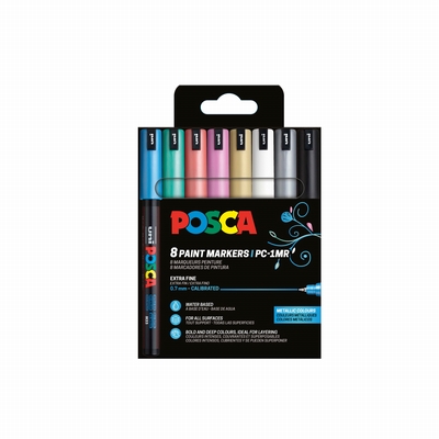 Uni Posca PC1MR/8A BF ASS19 Posca verfmarkers set