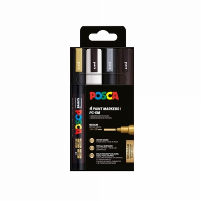 Uni Posca PC5M/4A PF ASS09 Posca verfmarkers set