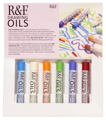 R&F Handmade Paints R&F Drawing oils modern colors set 6st.