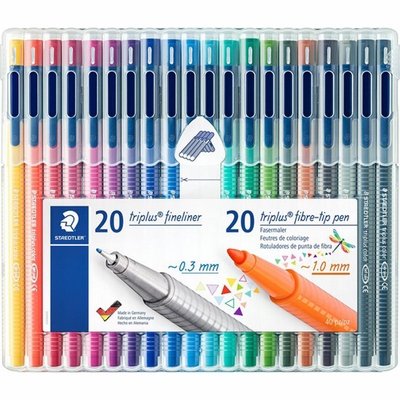 Staedtler Staedtler set triplus fineliners en triplus fibre tip pens 40 st.