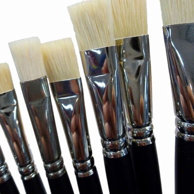 Deva Set 10 stuks varkenshaar penselen lange haar recht model